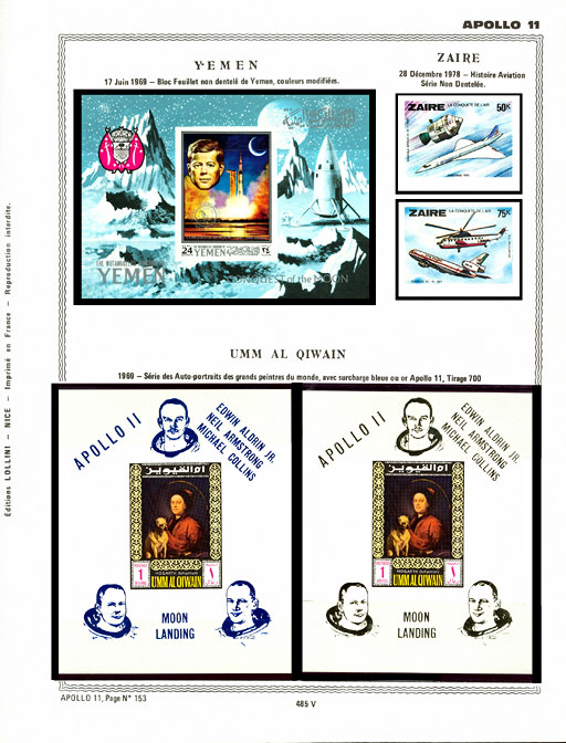 page _485_V_ de album collection espace de timbres