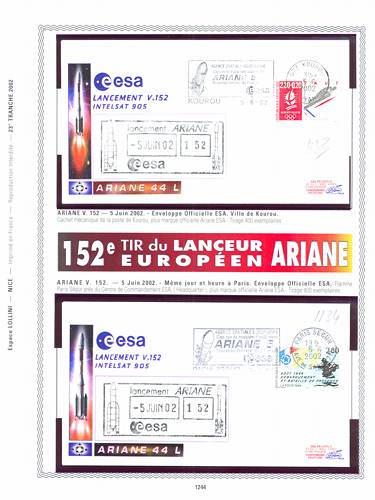page kourou_1244__ de album collection kourou de timbres