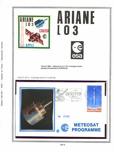 page kourou_257_A_ de album collection kourou de timbres