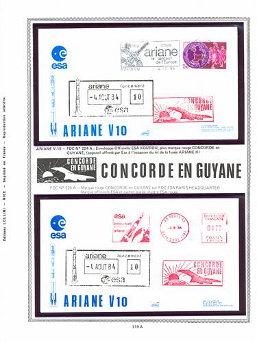 page kourou_319_A_ de album collection kourou de timbres