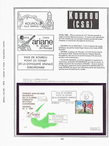 page kourou_350__ de album collection kourou de timbres