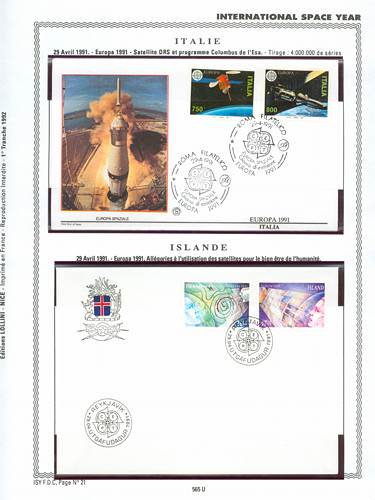 page kourou_565_U_ de album collection kourou de timbres