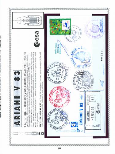 page kourou_844__ de album collection kourou de timbres