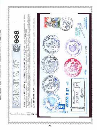 page kourou_874__ de album collection kourou de timbres