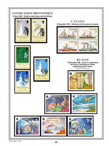 page number pole_260__ from album pole to collect stamps