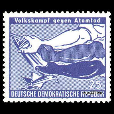 le timbre atome DDR 6