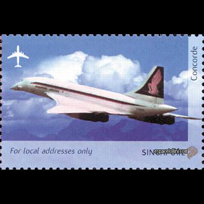 le timbre concorde SIN 10 C detail