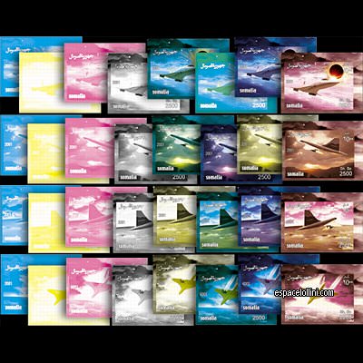 le timbre 10240 SOI 1/4 KA - 32 unique proofs of 4 stamps