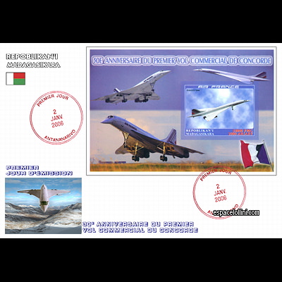 the stamp concorde MAD 66 FA