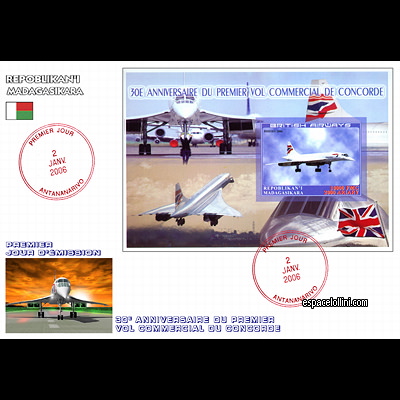the stamp concorde MAD 67 FA