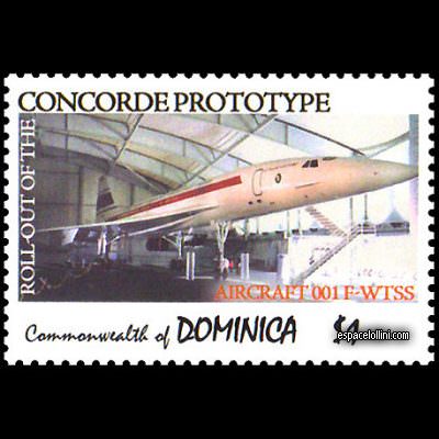 le timbre concorde DOM 7