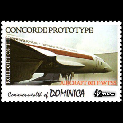 le timbre concorde DOM 8