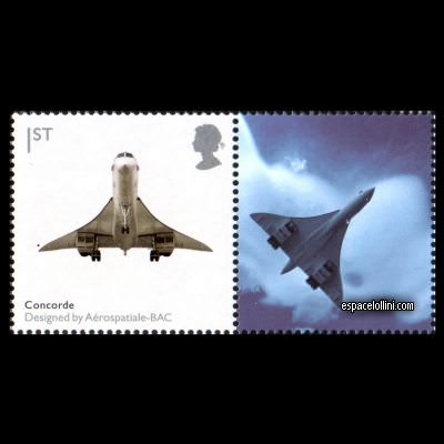 le timbre concorde GBR 10 with vignette 1