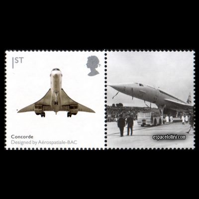 le timbre concorde GBR 10 with vignette 3