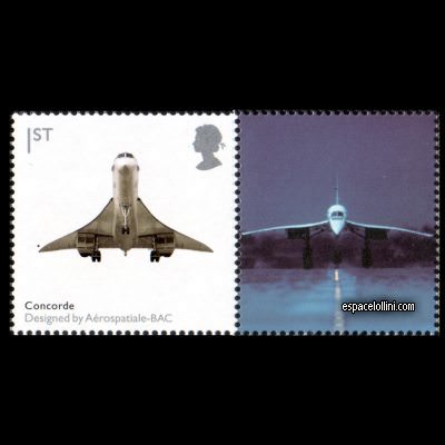 le timbre concorde GBR 10 with vignette 19