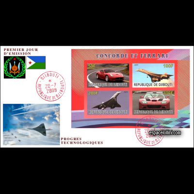 the stamp concorde DJI 121/124 FA