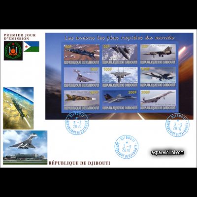 le timbre concorde DJI 129/137 FA