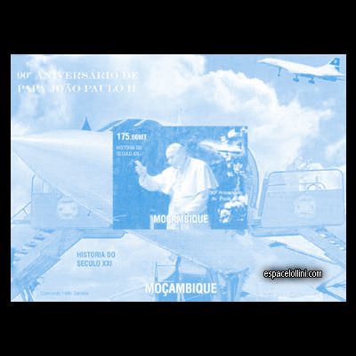 the stamp concorde MOZ 31 KA cyan