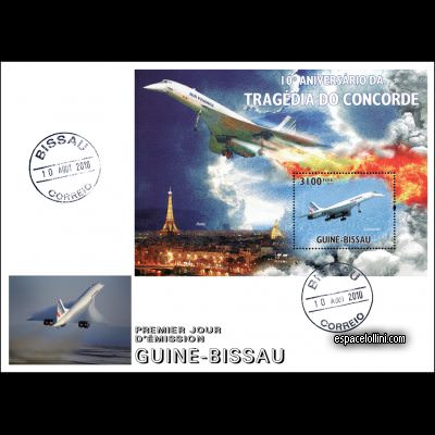 the stamp concorde GUB 55 F