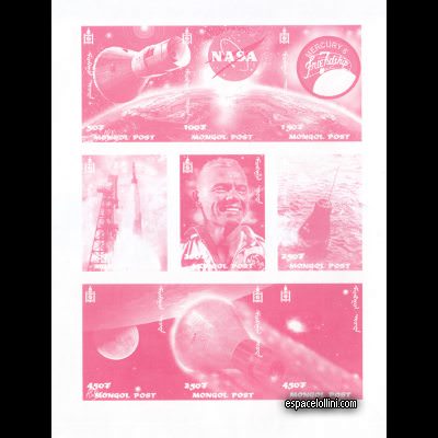 le timbre 10050 MON 1/9 KA magenta