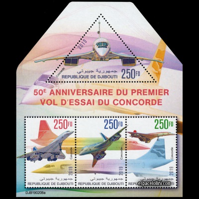 the stamp concorde DJI 157/160 C