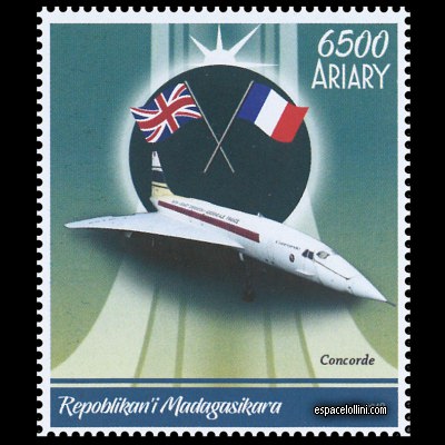le timbre concorde MAD 80 detail