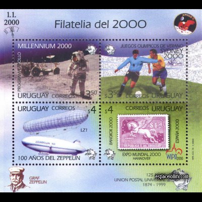 le timbre 10090 URU 1/4 C