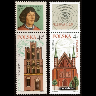 the stamp astronome POL 22 + 25